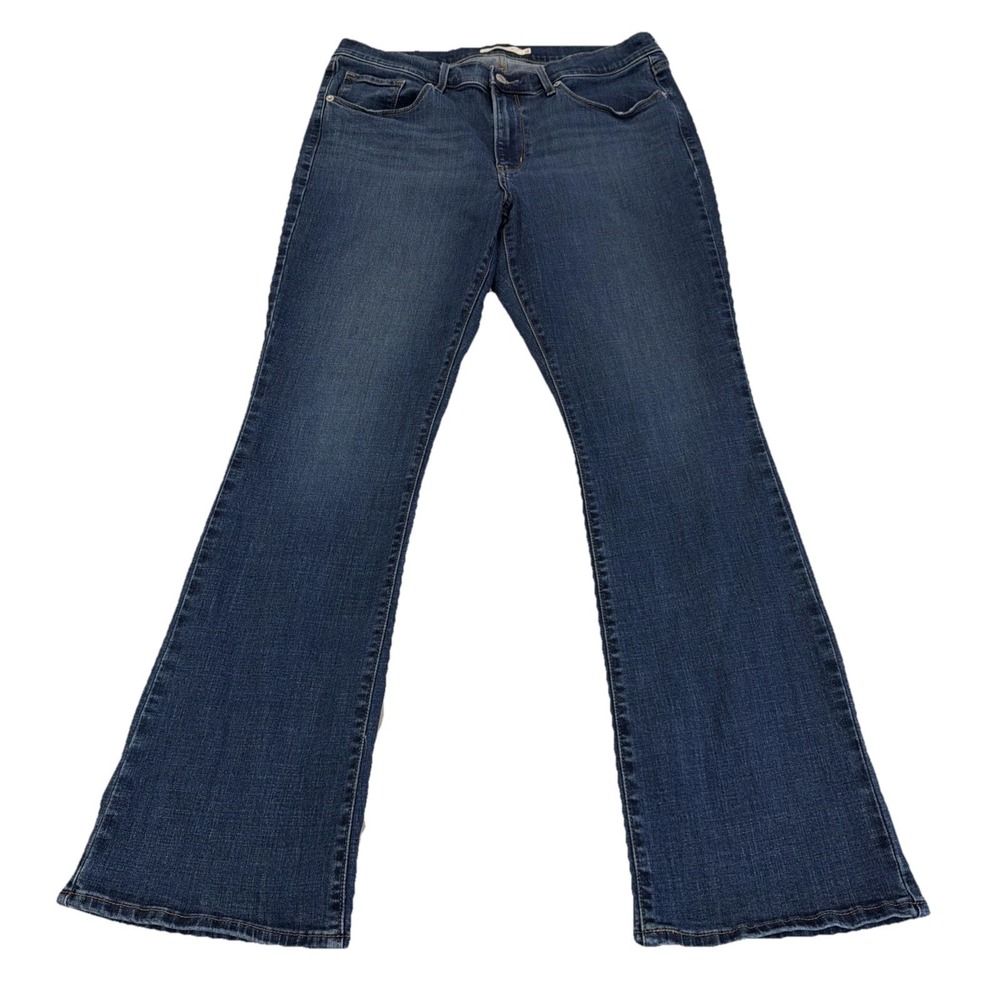 Levi's Jeans Womens Size 12 Classic Bootcut Denim Stretch Dark Wash Awe Mid Rise